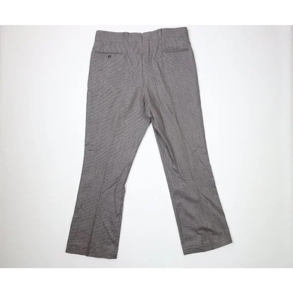 Vintage 40s Streetwear Mens 38x32 Thrashed Wool Wide Leg Bell Bottoms Pants USA